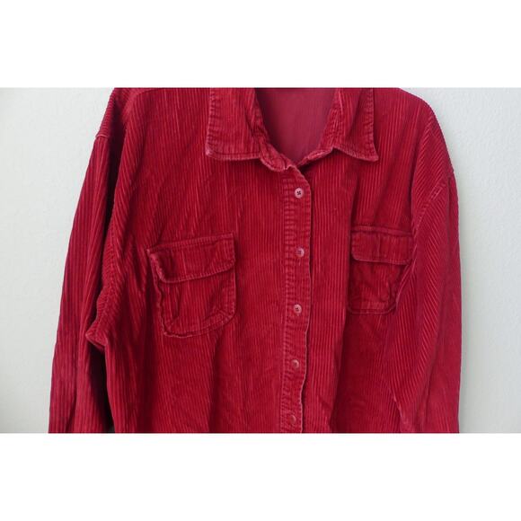Carolina Blues Women's Plus Corduroy Jacket 2XL Shacket Button Front Layer Y2K - Picture 2 of 9